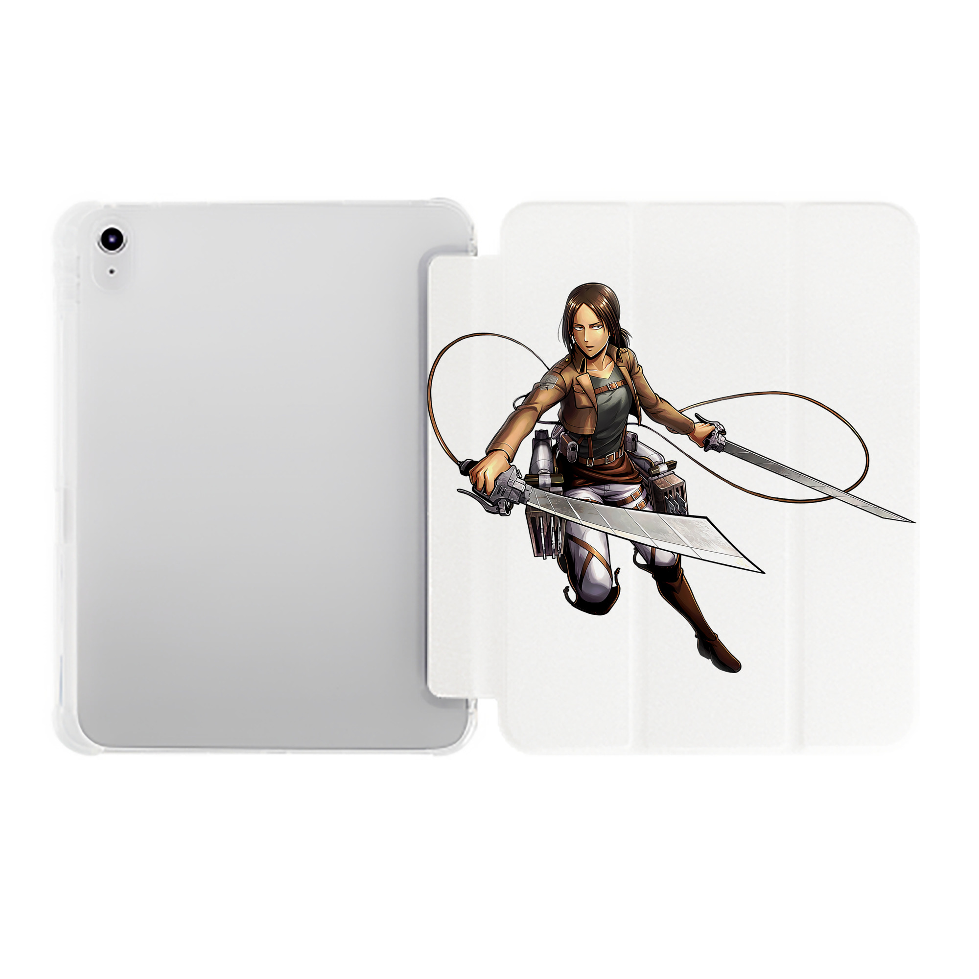 （画像用） 進撃の巨人 Attack on Titan IPad ケース ペン収納付き 三つ折りスタンド PUレザー×シリコン 対応機種9.5/10.5/10.9インチ